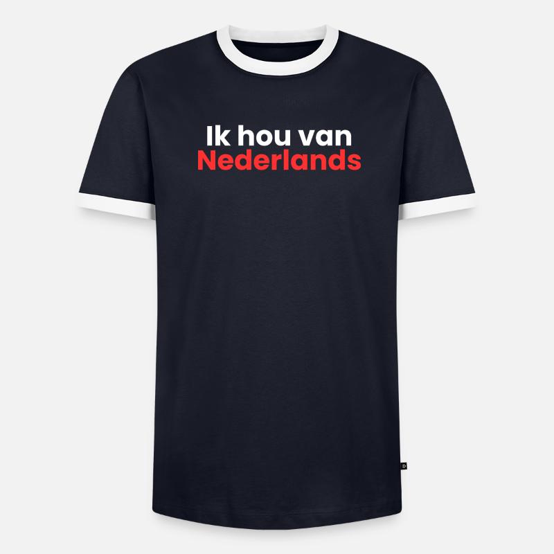 Ich liebe Dutch Männer Kontrast-T-Shirt