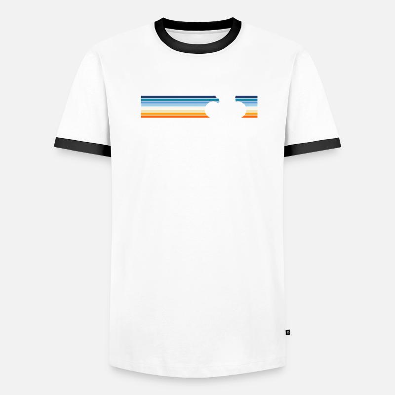 Retro Bicycle Pattern Fade Men's Ringer Shirt