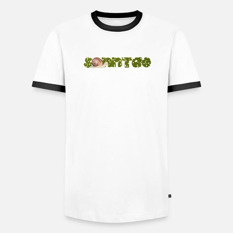 Escargot du dimanche T-shirt contrasté Homme