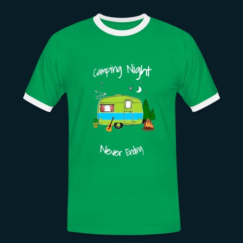 Camping Night - Männer Kontrast-T-Shirt
