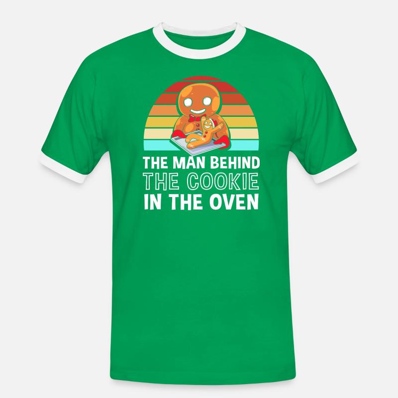 Werdender Papa werdende Väter - Männer Kontrast-T-Shirt - Kelly Green/Weiß