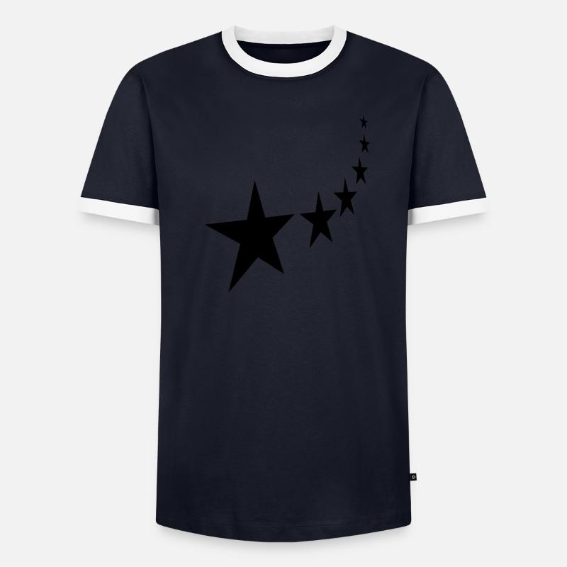 Sterne Männer Kontrast-T-Shirt