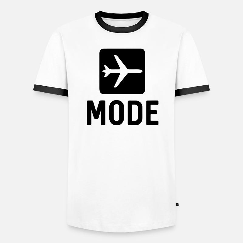 Flugmodus Männer Kontrast-T-Shirt