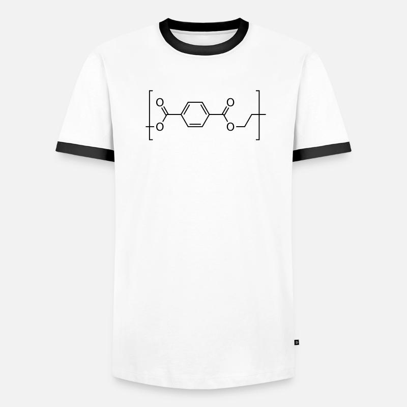Molécule de polyéthylène téréphtalate (PET). T-shirt contrasté Homme