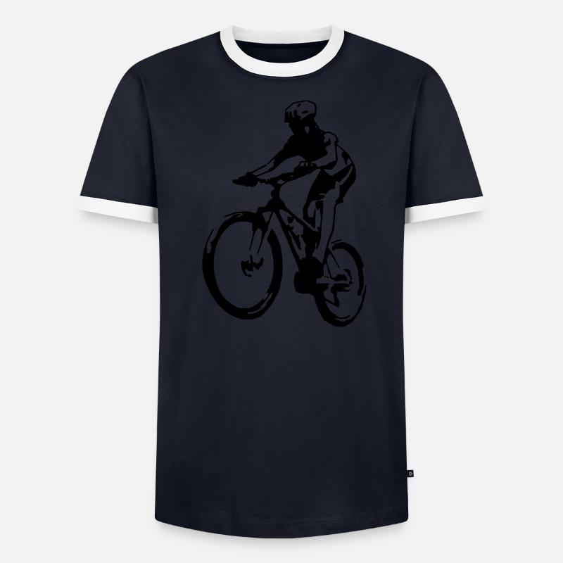 Mountainbiker Männer Kontrast-T-Shirt