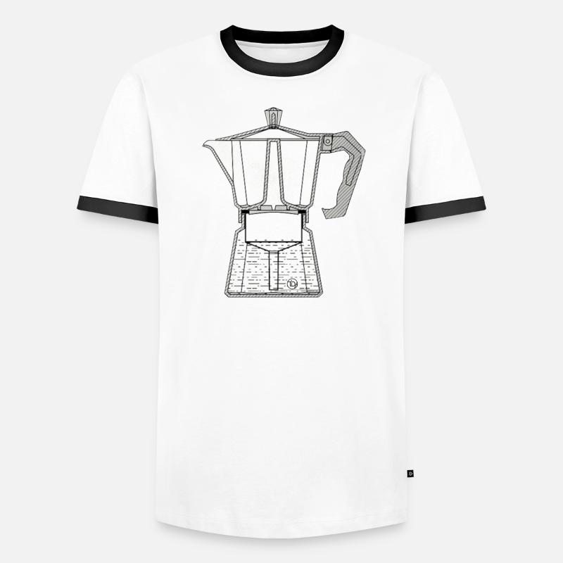 Machine à expresso Mocca T-shirt contrasté Homme