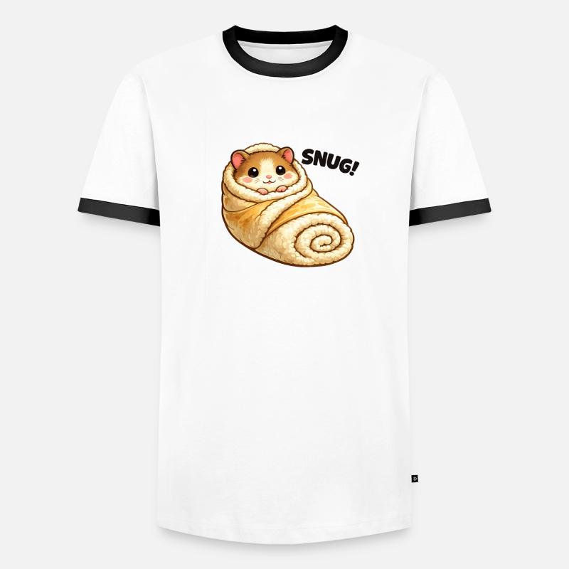 Hamster câlin dans une couverture T-shirt contrasté Homme