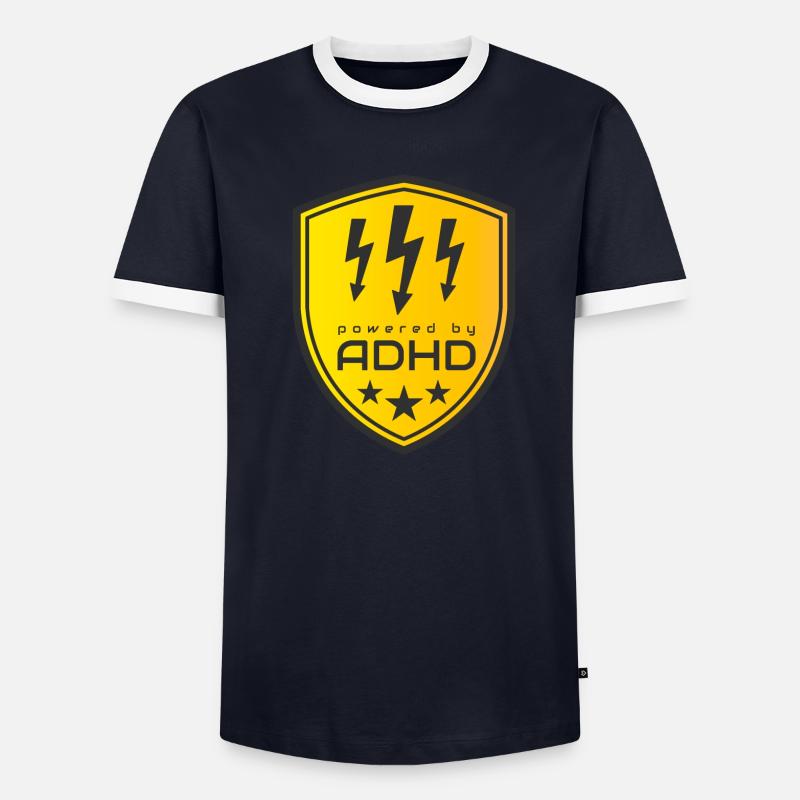 Alimenté par le TDAH T-shirt contrasté Homme