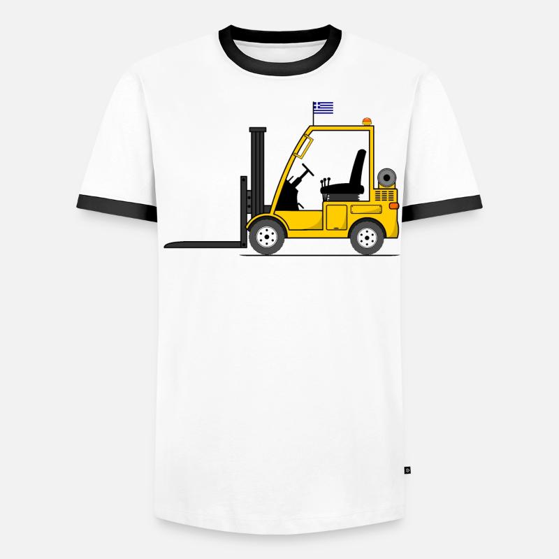 Forklift Greece Flag Men's Ringer Shirt
