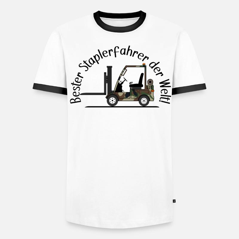 Staplerfahrer Armee bester Staplerfahrer der Welt Männer Kontrast-T-Shirt