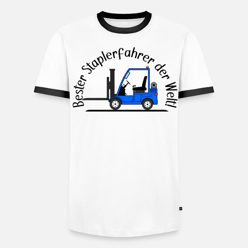 Staplerfahrer blau beste Staplerfahrer der Welt Männer Kontrast-T-Shirt