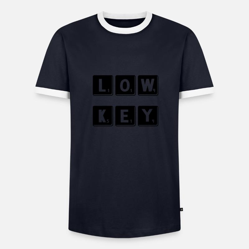 Low key Männer Kontrast-T-Shirt