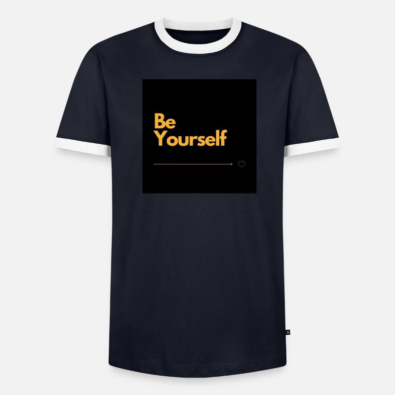 BE YOURSELF Selbstliebe Männer Kontrast-T-Shirt