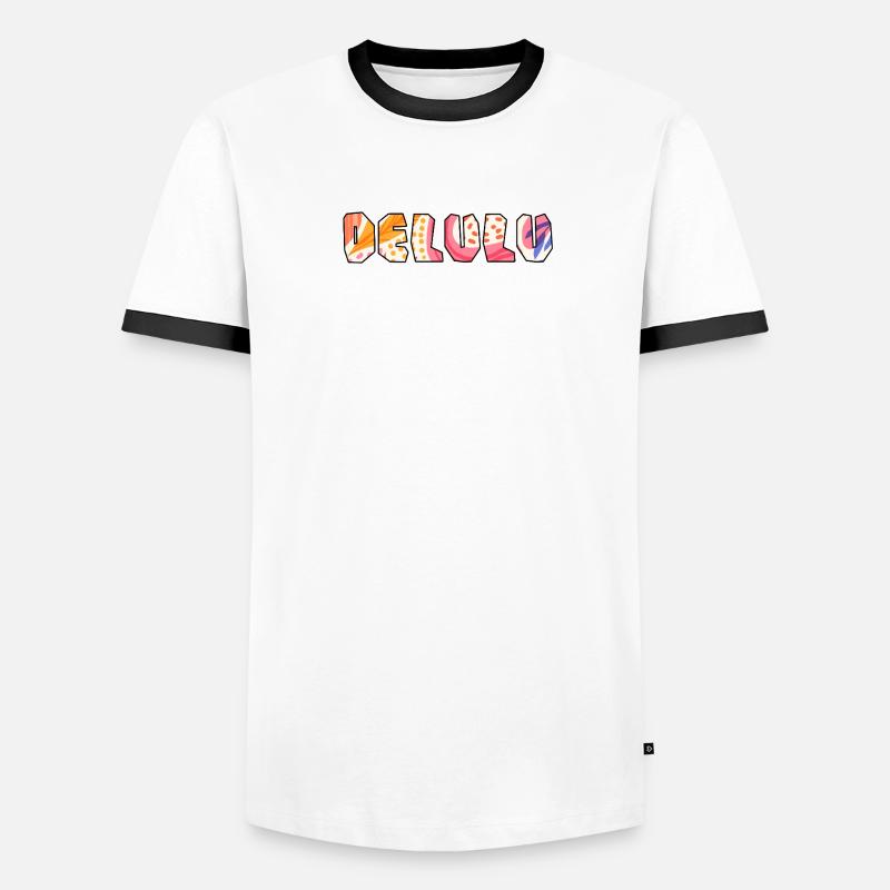 Conception typographique Delulu T-shirt contrasté Homme