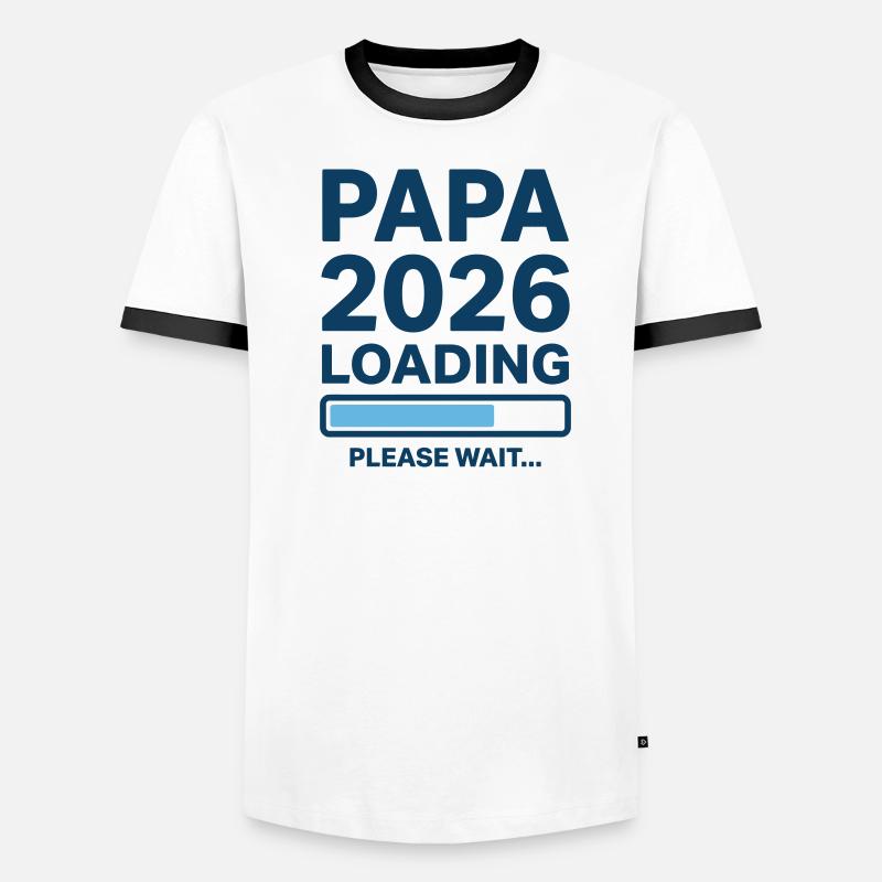 Papa 2026 Loading - Annonce Grossesse T-shirt contrasté Homme