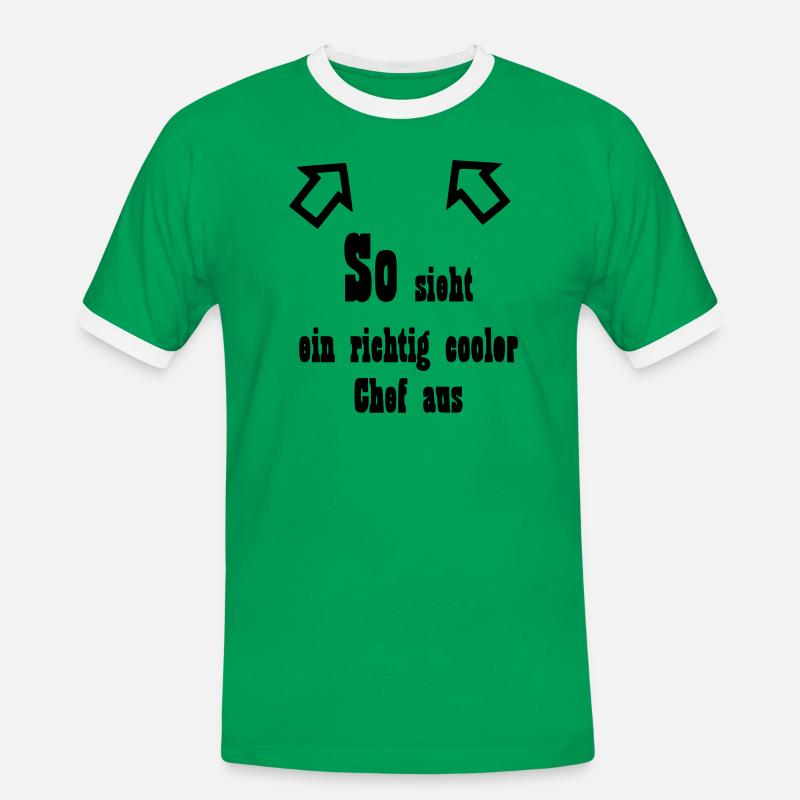 Chef Geschenk - Männer Kontrast-T-Shirt - Kelly Green/Weiß
