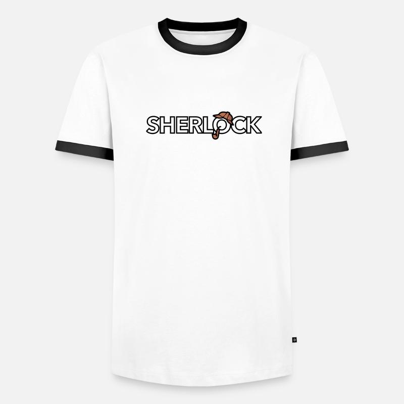 Sherlock Holmes (white) Männer Kontrast-T-Shirt