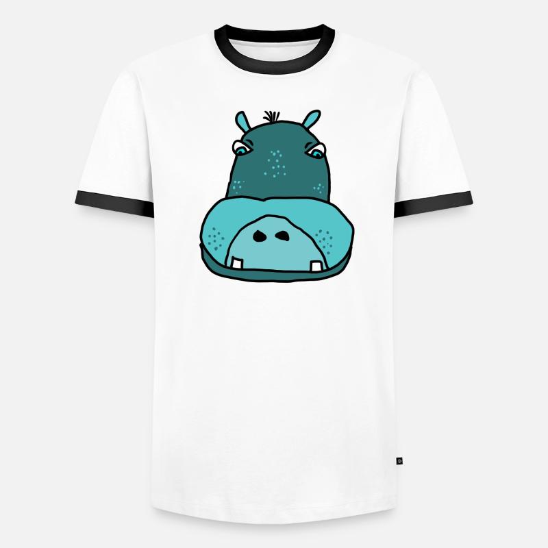 nilpferd Männer Kontrast-T-Shirt