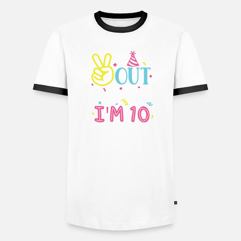 Geburtstagsfeier Nummer 10 Männer Kontrast-T-Shirt
