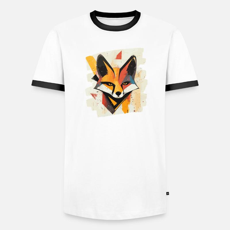 Fuchs Männer Kontrast-T-Shirt