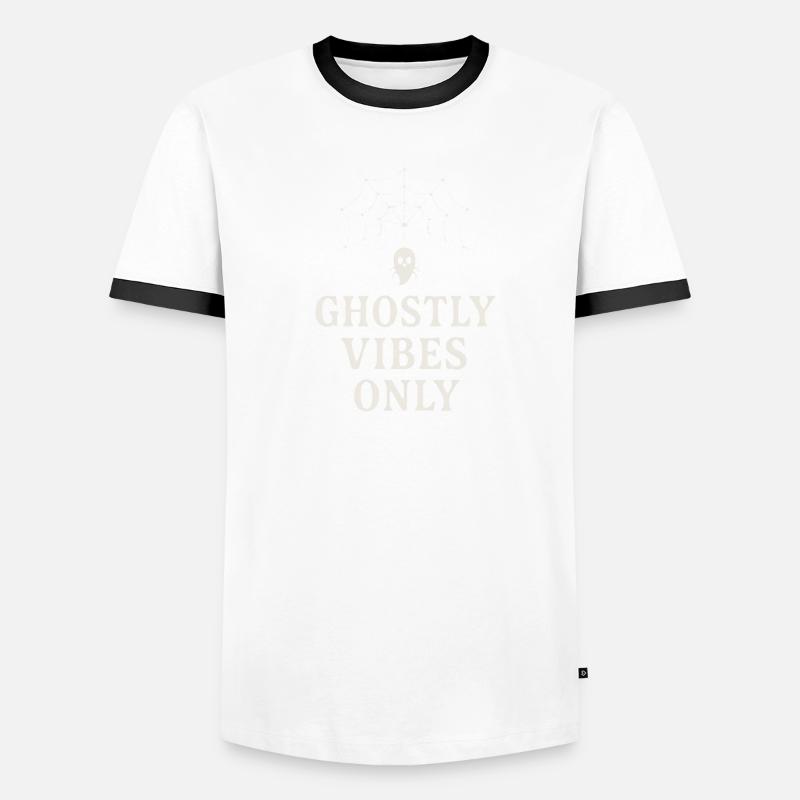 Geistlicher Spinnenweb-Print mit Geist Männer Kontrast-T-Shirt