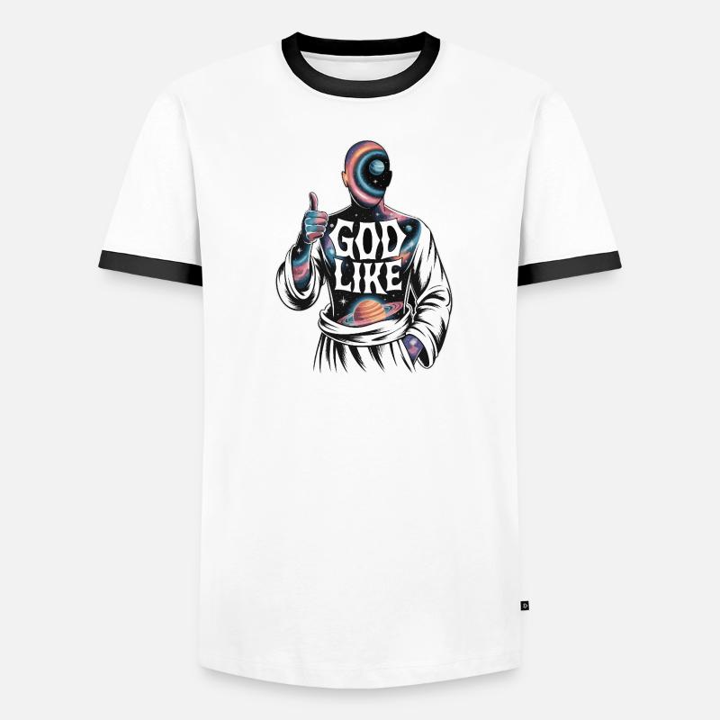 Conception galactique semblable à celle de Dieu T-shirt contrasté Homme