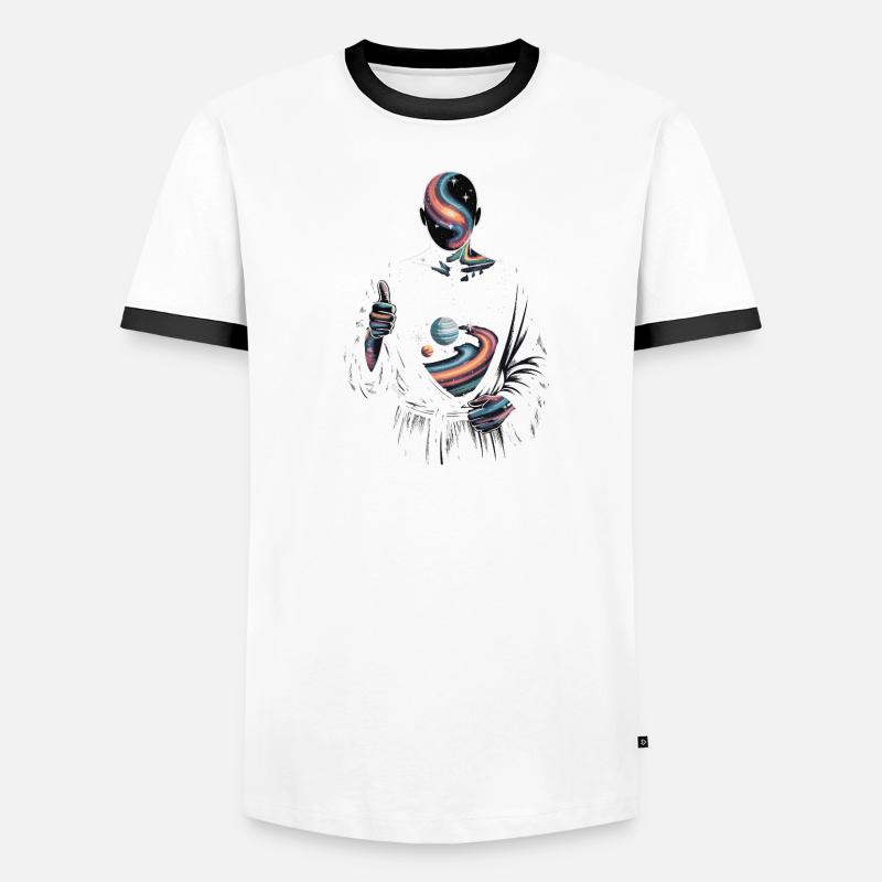 Conception galactique semblable à celle de Dieu T-shirt contrasté Homme