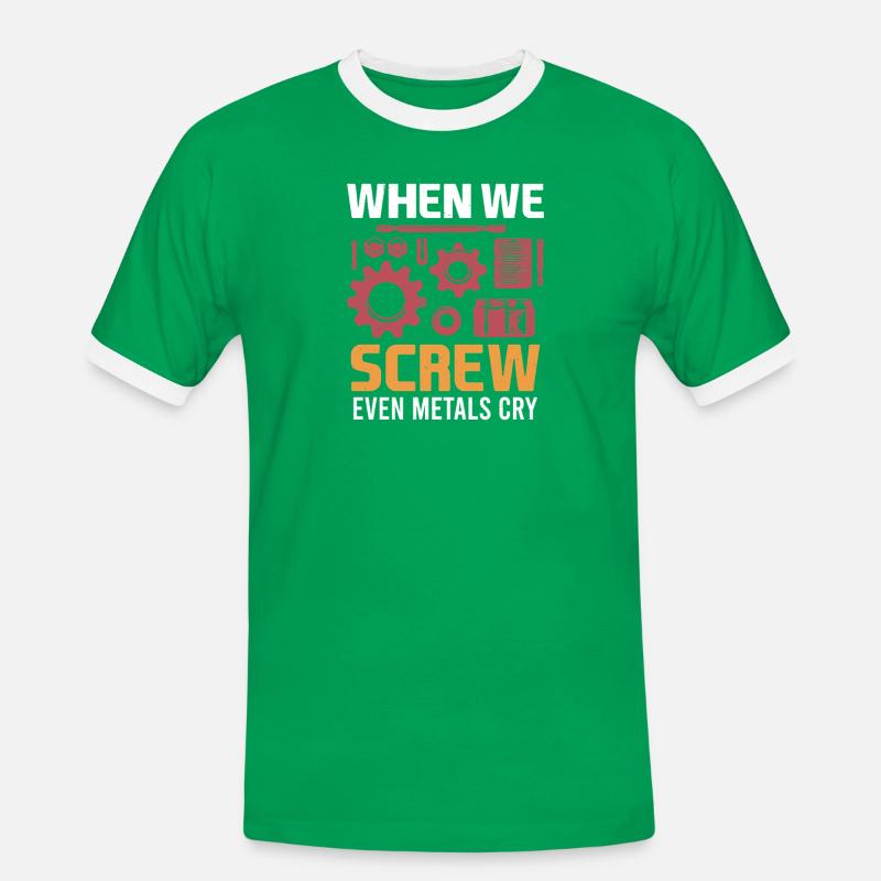 Mechanical Engineering Mechanical Engineer - Men's Ringer Shirt - kelly green/white