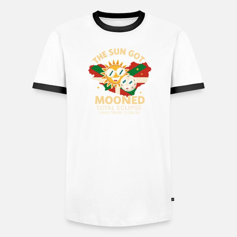 Éclipse totale de la Lune du Soleil 8/12/26 T-shirt contrasté Homme