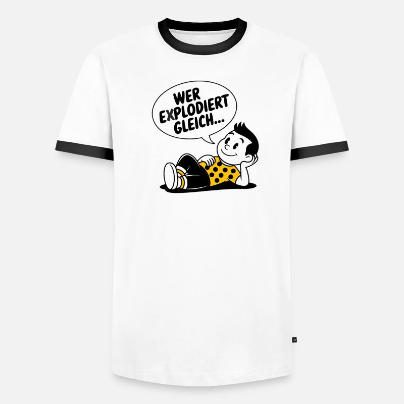 QUI EST SUR LE POINT D’EXPLOSER T-shirt contrasté Homme