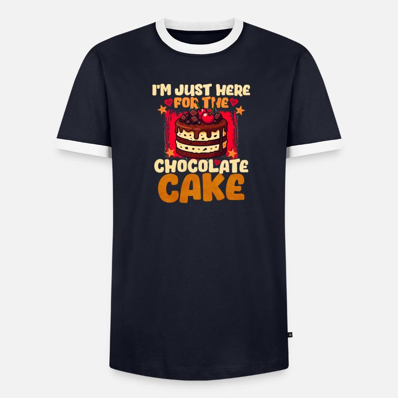 Gâteau Gâteau au chocolat T-shirt contrasté Homme