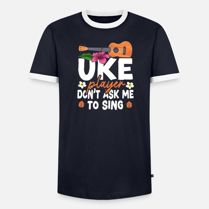 Hawaiian Ukulele Uke Uke Player - Männer Kontrast-T-Shirt - undefined