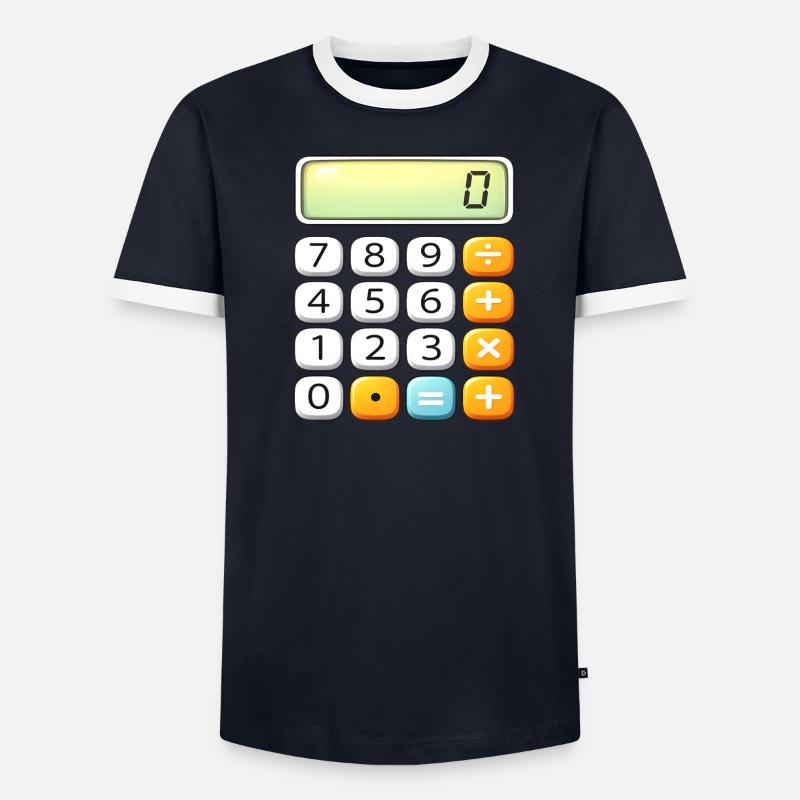 Neon Calculator Icon Tee Men's Ringer Shirt