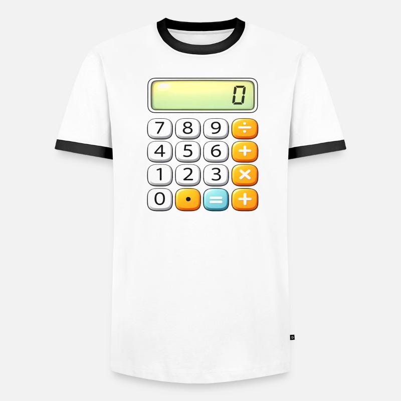 Neonrechner-Ikon-Tee Männer Kontrast-T-Shirt