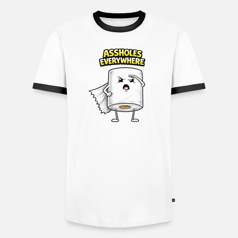 Connards partout : design de comics T-shirt contrasté Homme