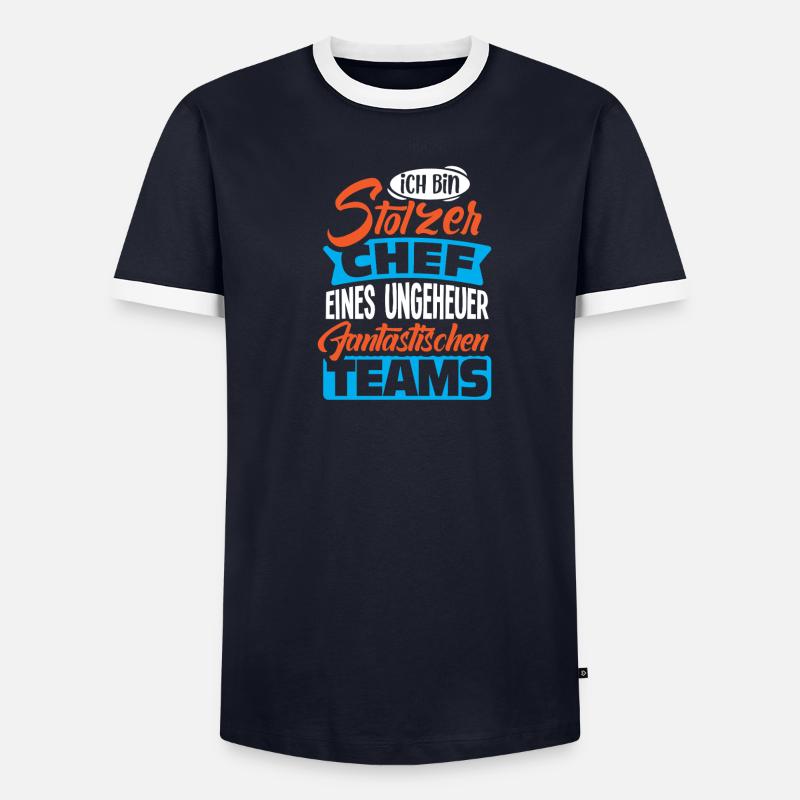 Stolzer Chef Chef Mann Abteilungsleiter Teamchef - Männer Kontrast-T-Shirt - undefined