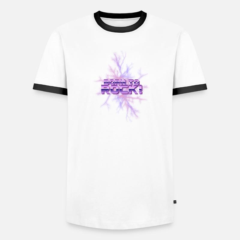 Born to Rock Neon Eis-Splash Men's Ringer Shirt