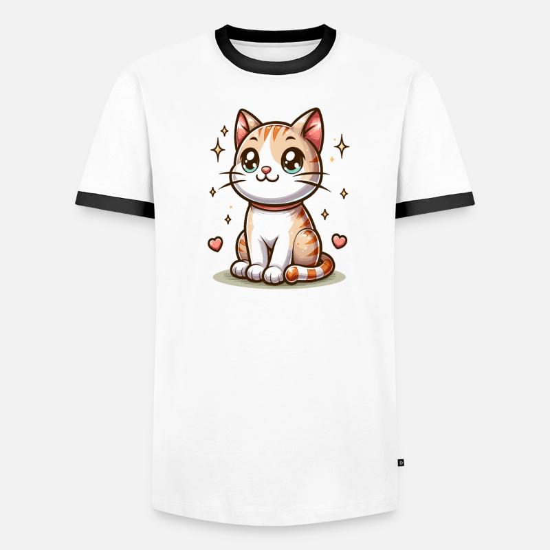 Samtpfoten Sternenglanz-Kätzchen Männer Kontrast-T-Shirt