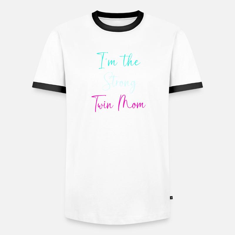 Zwillinge Mama Zwilling Mutter Geschenk Männer Kontrast-T-Shirt
