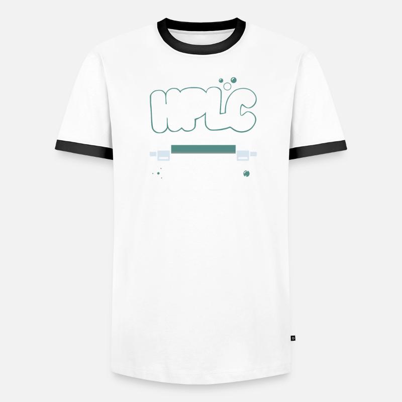 High Performance Liquid Chromatography HPLC Peak Männer Kontrast-T-Shirt