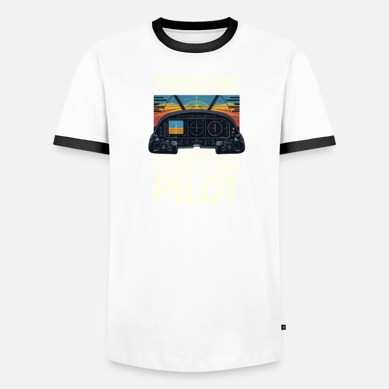 Trust me, I'm a flight simulator pilot Men's Ringer Shirt