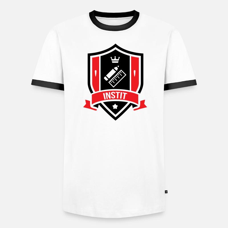 Blason Instit : L'Insigne des Maîtres d'École ! T-shirt contrasté Homme