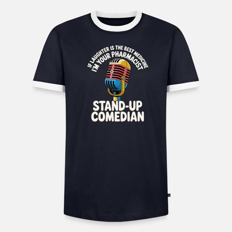 Comico stand-up - Maglietta Contrast da uomo - verde kelly/bianco