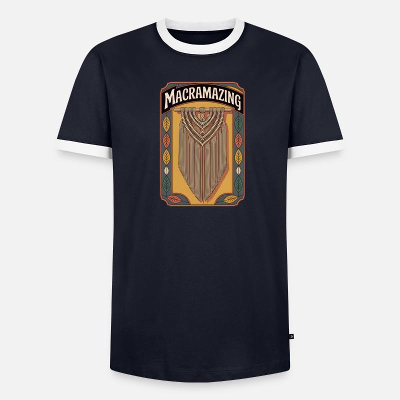 Makramee genial | Knotenkunst Boho Männer Kontrast-T-Shirt