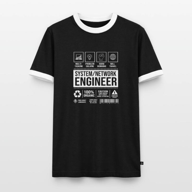 Network Computer Scientist Programmer Admin Men's Ringer Shirt