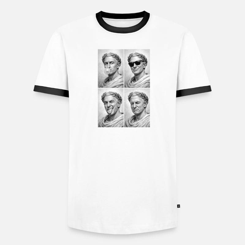Caesar Collage Männer Kontrast-T-Shirt