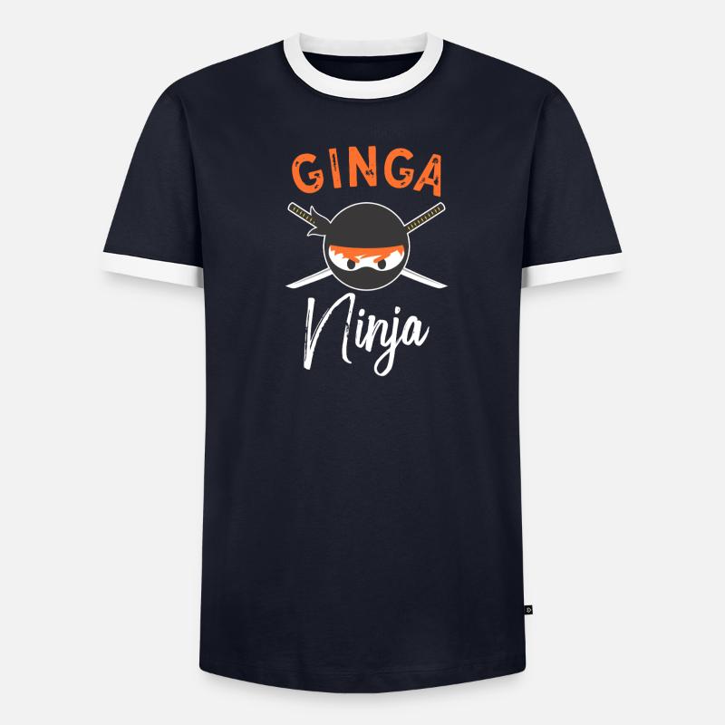 Ginga Ninja Emblem - Men's Ringer Shirt - undefined