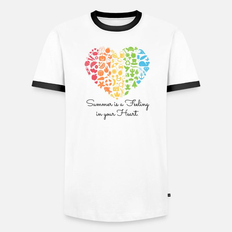 Buzzer feeling - black text Men's Ringer Shirt