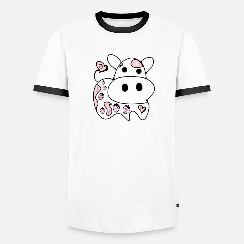 Dessin au trait - Vache T-shirt contrasté Homme