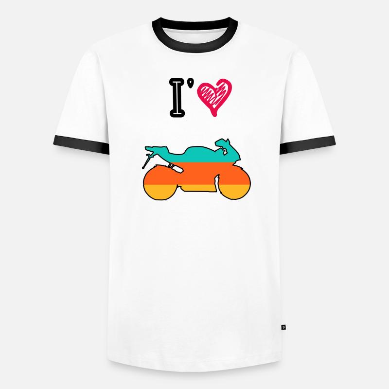 Oldtimer-Motorrad Männer Kontrast-T-Shirt